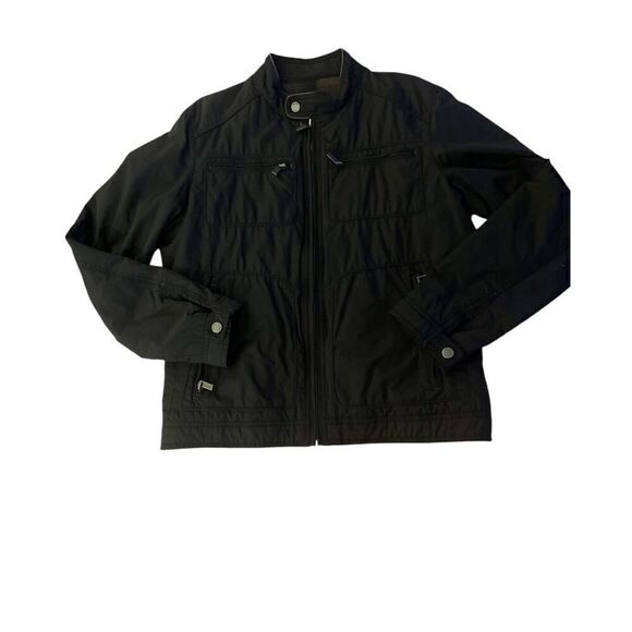 Massimo Dutti Men’s Motorcycle Jacket Black Size 38 - Picture 1 of 11